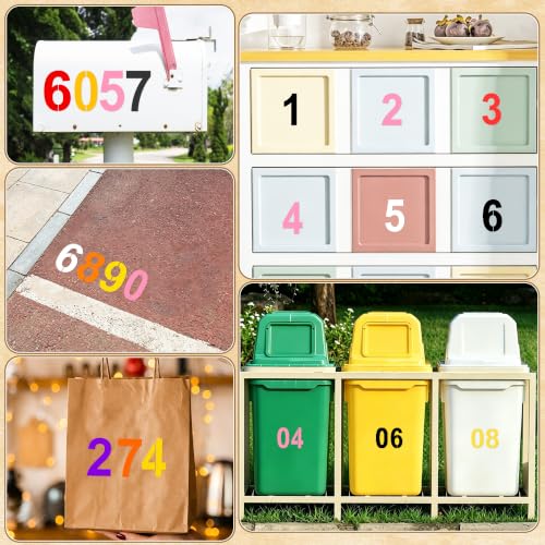 3Inch Number Stencils,10Pcs Plastic Reusable Washable Curb Stencil Kit - size: 3 INCH