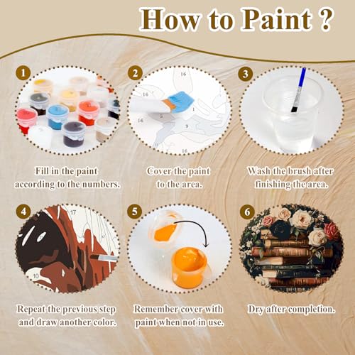 Paint by Numbers Kit for Adults Books, Paint by Number for Adults 16x20 in - color: Books