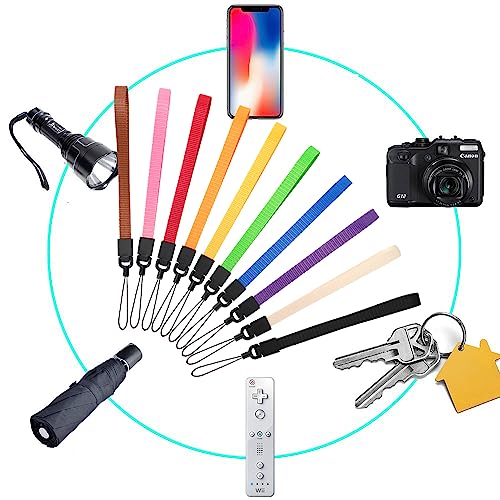 YOUOWO Wrist Lanyards 10Pcs Colorful Hand Strap (10 Colors - Combination 1) - color: 10 Colors - Combination 1