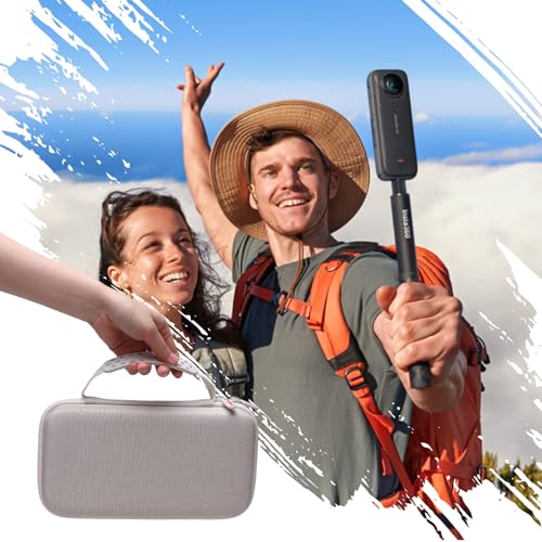 XANAD Hard Case for Insta360 X5 / X4 / X4 Air /X3 / X2 Action Camera,Cream - color: Cream