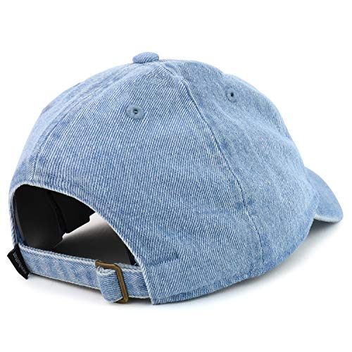 Trendy Apparel Shop Youth Drone Pilot Adjustable Soft Crown Baseball Cap - color: Light Denim