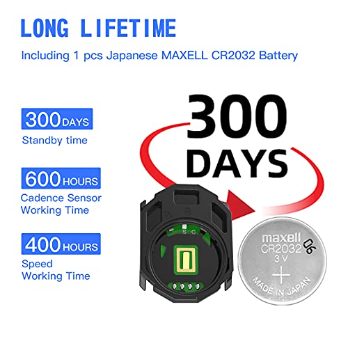 CYCPLUS Cycling Speed & Cadence Sensor, Bluetooth & ANT+, IP67 Waterproof - style: One