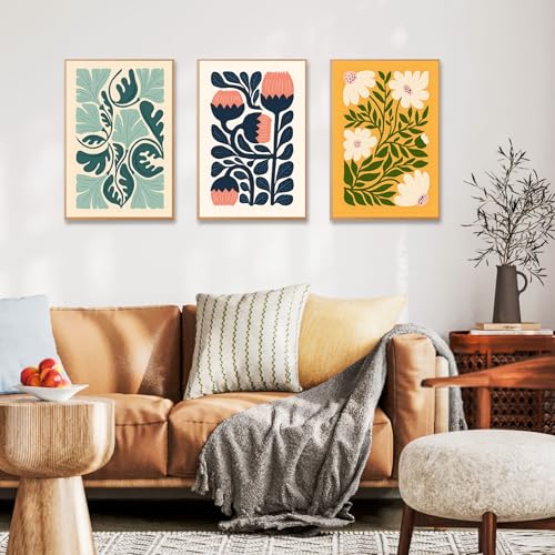 Okarina 6 Pack Paint by Numbers Kit for Adults & Beginners, Flower Designs - color: OP6NFUS2504-05