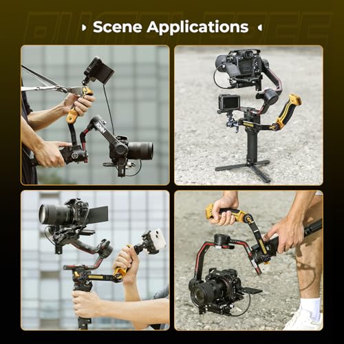 SmallRig Adjustable Gimbal Sling Handle (Bumblebee Edition) for DJI RS 5, RS 4 Mini, RS 4, RS 4 Pro, RS 3 Mini, RS 3, RS 3 Pro, RS 2, RSC 2, 17.6lb Load, Ergonomic Grip for Low Angle Shots - 5524 - style: Sling Handle (Bumblebee Edition)