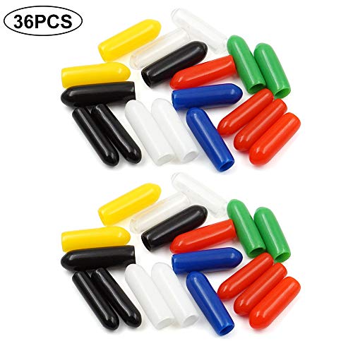 36 PCS RC Transmitter Switch Covers Colorful Rubber Anti-Slipping Cap for Radiomaster TX16s Jumper T16 T18 FrSky X9D QX7 Flysky Spektrum DX8e NX8 Radiolink and Futaba Transmitter