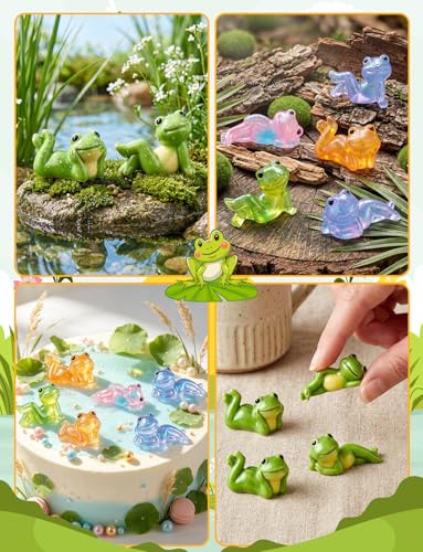 Mini Cute Tiny Frog Figurines Silicone Mold, - color: 1 Pc Frog2 White