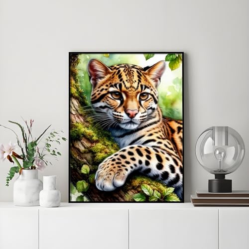 XIYOUVIGOR Diamond Painting Kits for Adults, Leopard Diamond Art Kit - color: Animal (Leopard)