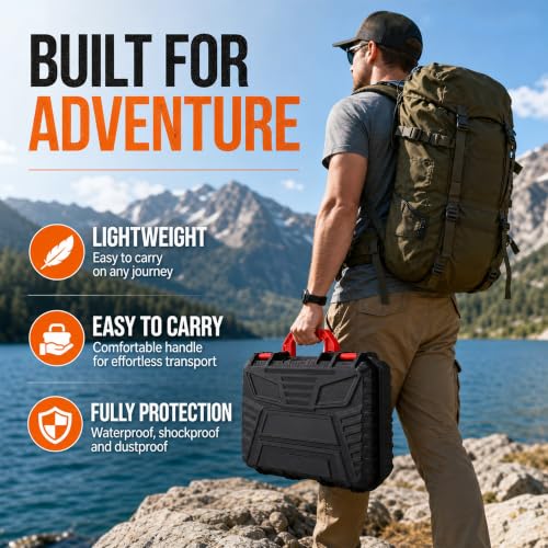 Hard Case for DJI Lito X1/ Lito 1 Drone, Waterproof Travel Carrying Case for DJI Lito X1 Fly More Combo, RC 2/ RC-N3, Support 7 Batteries & other Accessories
