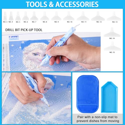 LYMUSUMI Diamond Art Storage Containers 240 Slots Diamond Painting Tools - color: Blue-240 Slots