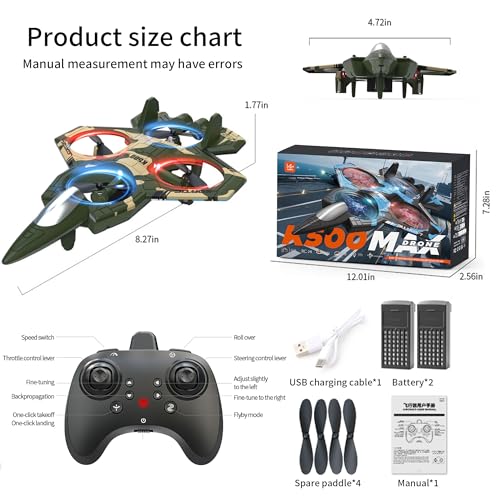 Mini RC Airplane, Hand Launch Stunt Plane with Auto Hover