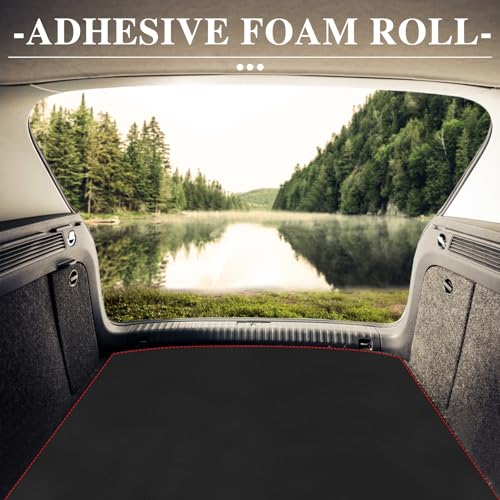 Adhesive Foam Padding Roll Closed Cell Sponge Neoprene Insulation Board Foam Sheet Pad with Sticky Back for Anti Vibration, Anti-Slip, DIY Crafts, Gaskets, Cosplay, Costume (12x118x1/4 inch) - color: Black, size: 12x118x1/4 inch