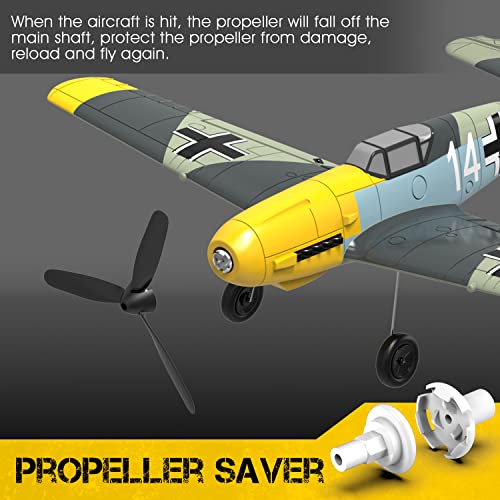 FLYCOLOR 3 Sets Rc Plane 3-Blade Propeller with Propeller Savers and one Adapters for VOLANTEXRC 761-11 761-12 761-13 P40 BF109 Airplane - size: 3blade