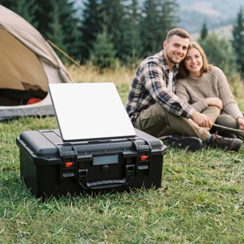 FPVtosky Extra Large Double-Layer Hard Case Only for Starlink Mini (18.1x14.1x7.2in), Waterproof Shockproof Travel Case with Custom Foam, Fits Entire Kit with Kickstand & Base