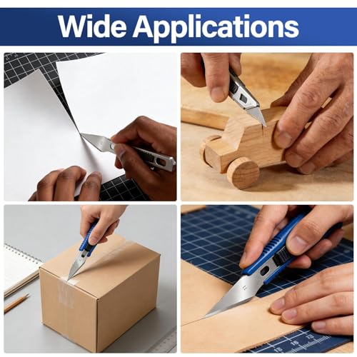 120 Pack Hobby Knife Blades, #11 Obtuse Angle High Carbon Steel Replacement Blades for Craft & Art, Standard Sharpness Craft Knife Refills for Paper, Fabric & Thin Plastic - style: #11 Obtuse Angle