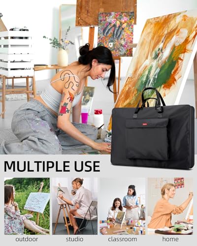 Nicpro Art Portfolio Bag 32”x 42'', Nylon Artist Bag with Reinforced Edges - size: 32 x 42 inches