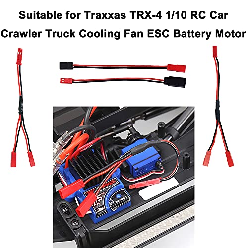 7 Piece JST Connector Set, Parallel Adapter, JST Male Female Y Cable, Harness, For Traxxas TRX-4 RC Car Crawler Truck, Cooling Fan, ESC, Battery, Motor