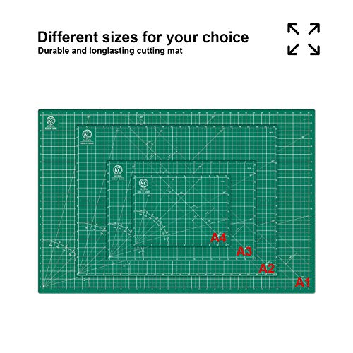 KC GLOBAL A1 (36"x24") Self-Healing Cutting Mat (Dark Green) - Sturdy, Reversible, Eco-Friendly, Non-Slip. Premium Desk Mat for Crafters, Quilters, and Hobbyist - color: Dark Green, size: 36"L x 24"W