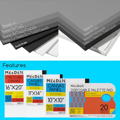 MEEDEN 141PCS Art Supplies Set: All-in-one Painting Kit with French Easel - size: 149pcs
