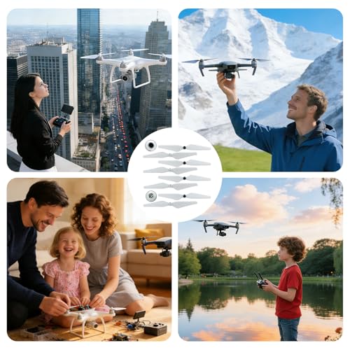 4 Pairs Replacement 9450 Self-Tightening CW/CCW Propellers for DJI Phantom 2/3/3PRO,Quadcopter Blades Drone Spare Parts,Low Noise Reduction Props,Drone Accessories