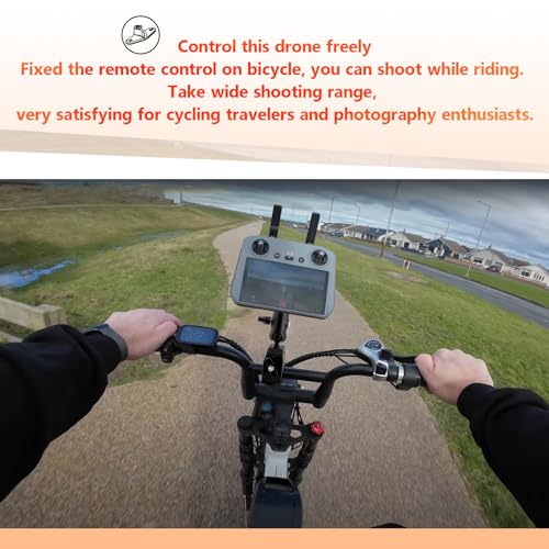 Bike Holder Mount for DJI RC RC2 Motorcycle Handlebar Holder Clamp Bracke 360° Dual Ball Head Base for DJI Mini 4 Pro/Mini 3 Pro/Air 3/Air 3S /Mavic 3 Bicycle Bracket Mount Adapter Remote Control