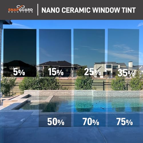 5% Nano Ceramic Window Tint for Home 2.5' ft x 100' ft UV Film Heat Blocking - color: 5%, size: 2.5ft x 100ft