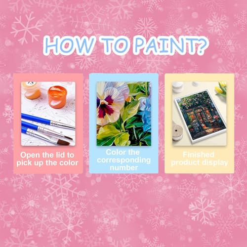 HITO Bookstore Paint by Numbers Kit for Adults 16x20 Inch Frameless - color: Bookstore