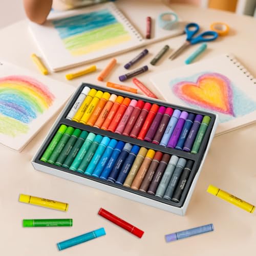 Oil Pastels Set, Soft Round Oil Pastel Sticks for Artists & Adult Beginners, Drawing, Sketching & Blending (36 Colors)