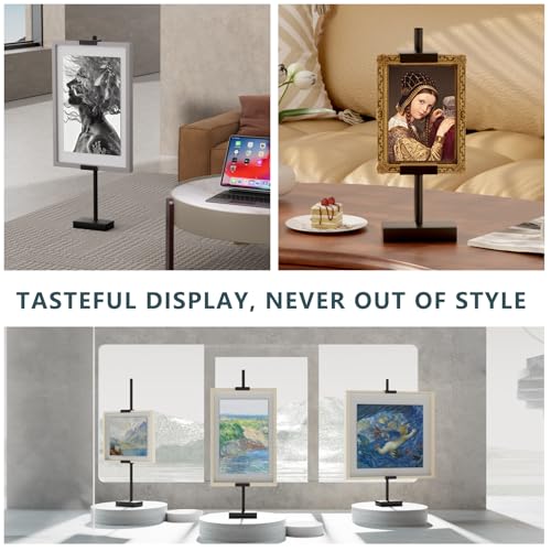 31.5"H Adjustable Tabletop Picture Frame Stand, Tabletop Easel Stand, Black - color: Black