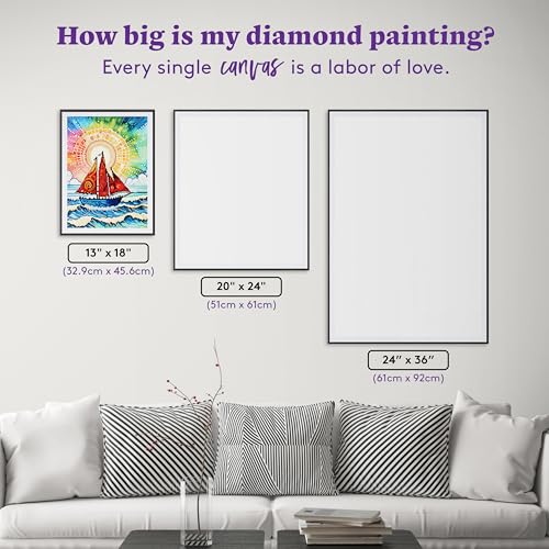 DIAMOND ART CLUB Sailing Away Diamond Art Kits for Adults - color: Sailing Away