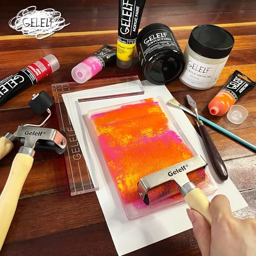 Upgraded Gel Printing Plate 5"x7" - No Aging & Bubbling, Reusable Gel Plates for Monoprinting -Printmaking Art Supplies for Card Making, Book Press, Journaling, Scrapbooking, and Collaging - size: 5" x 7" | 12.7 x 17.8 cm