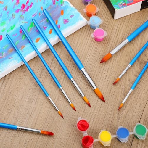 Sherr 48 Pcs Paint Brush Set Bulk, 0.35, 0.28, 0.2, 0.16 Inch, Round Style - color: Round Style, size: 0.35, 0.28, 0.2, 0.16 Inch