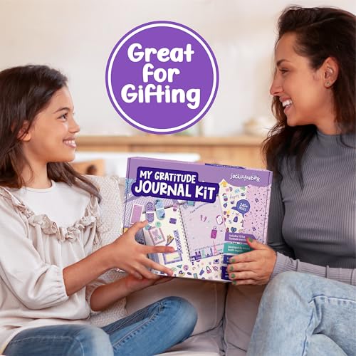 Jackinthebox Gratitude Journal Kit for 8-12 Year Old Girls, Craft Scrapbook - color: Purple