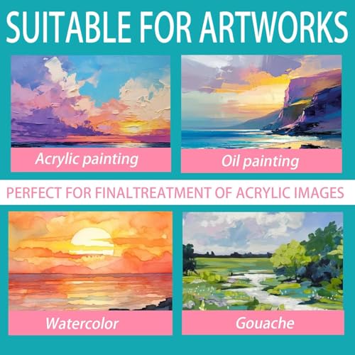 SNOWSUN Matte Varnish 1L for Acrylic Paint Non-Yellowing Sealer
