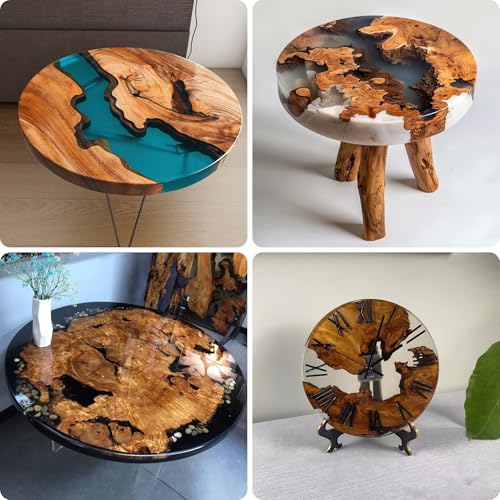 Resin Mold Large No Seal Round Deep -Kalinta 24inch Reusable Epoxy Round Molds for Resin Clock, Serving Tray Board, End Table,Floral Preservation Bouquet - size: 24" (No Seal)