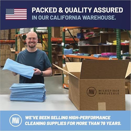 MW Pro Microfiber Cleaning Cloth | Gray | 12 Pack | 16” x 16” | All Purpose Microfiber Towels - Clean, Dust, Polish, Scrub, Absorbent - color: Gray