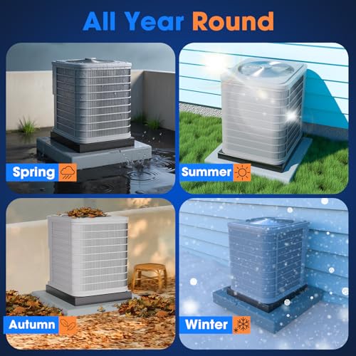 Mini Split Pad for Condenser 32 x 32 x 3 inch, Max Load 880lbs - size: 32" x 32" x 3"