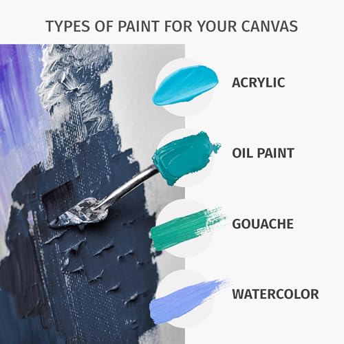 PIXY CANVAS Value Pack of 1 Stretched Canvas 10x30 inch, 1-1/4 (1.25) inch deep for Your Paintings/Artwork/Wall Art/Wall Decor (Pack of 1 Canvas, 10 x 30 inch, Portrait) - size: 10 x 30 inch, style: Pack of 1
