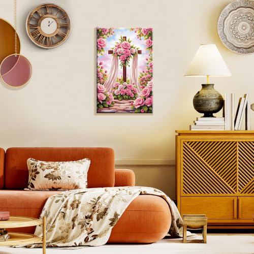 YOYA Framed Paint by Numbers Kit for Adults - Cross Paint by Number - color: Cross 041