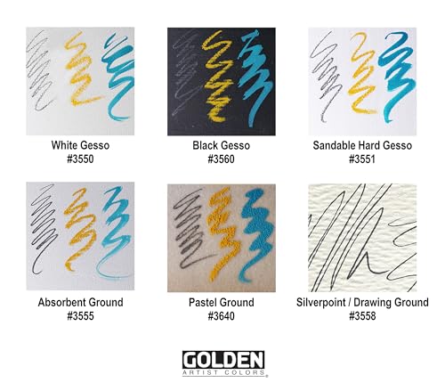 Absorbent Ground by GOLDEN, 16 fl. oz. Jar, Professional Acrylic Ground, Semi-Opaque