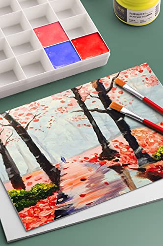 Paint Storage Box with Lid Artist Paint Saver Airtight Palette Box 10 Well Watercolor Palette Portable Outdoor Travel Pigment Tray Leak Proof Gouache Acrylic Oil Paint Case Container Drawing Supplies