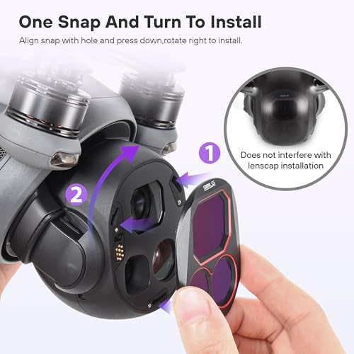 STARTRC ND/CPL Filter Set for DJI Mavic 4 Pro Accessories, 4 Pack Filters ND8/32/64/CPL Mavic 4 Pro Drone Lens Filters, Multi Coated HD Optical Glass/Aluminum Frame