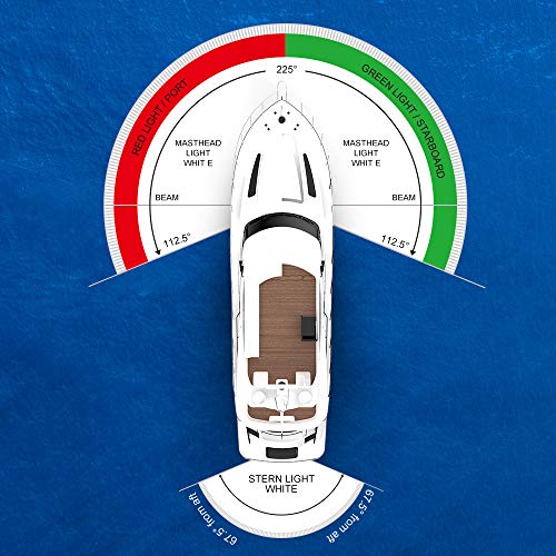 LED Boat Navigations Light Marine Red and Green Bow Light Silver New - color: Silver New Version