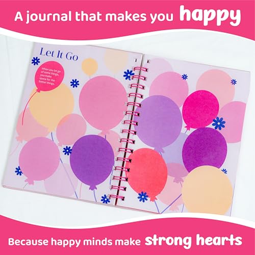 jackinthebox Happy Journal Kit for 8-12 Year Old Girls, Craft Scrapbook Set - color: Pink
