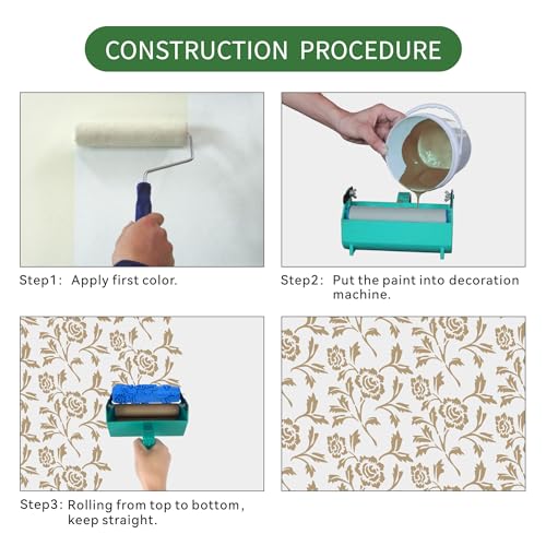Nichiyo 7" Pattern Paint Roller for Wall Texture, Rubber - color: EG110C