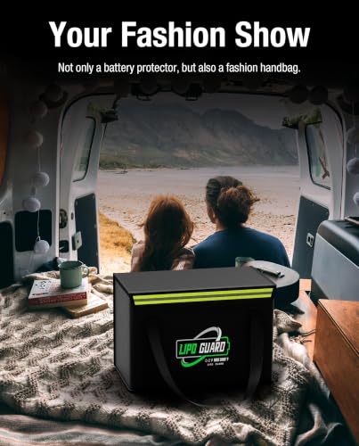 12V 100Ah LiFePO4 Lithium Battery Fireproof Safe Bag(14x7.9x9.4 Inches) - size: 14x7.9x9.4 Inches