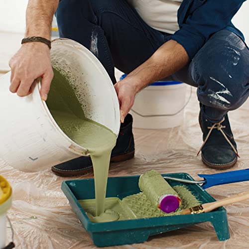 3-Pack Plastic Drop Cloth Sheet 9x12 Ft, 1 Mil Thick Clear Painting Tarps - size: 3 Pack, 9'x12'