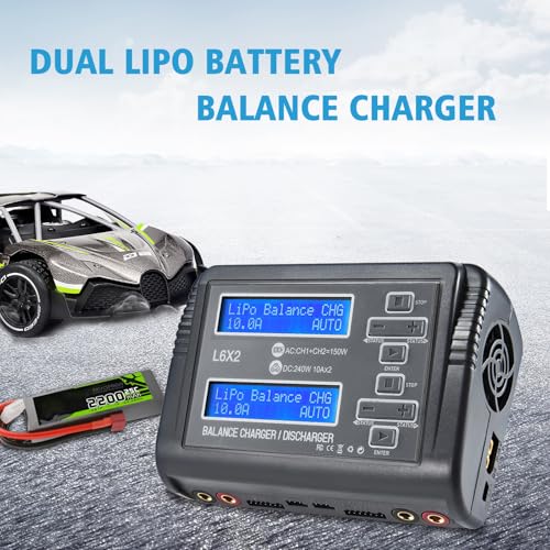 LiPo Battery Charger Dual 10A RC Fast Balance Battery Charger Discharger