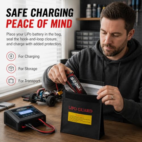 2 Packs Lipo Battery Safe Bag