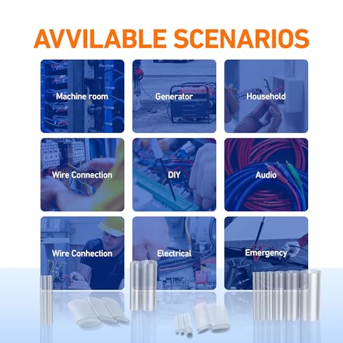 TKDMR 446 Pcs Heat Shrink Tubing Kit - 4:1 Ratio Adhesive Lined, Marine Grade Shrink Wrap,Industrial Heat Shrink Tubing,Clear - color: Clear, size: 1.75"