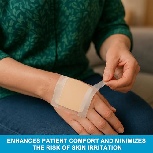 MedVance Waterproof Non-Adhesive Foam Dressing w/o Border, 4"x4", Box of 5 - size: 4"x4" Standard 5 Pack